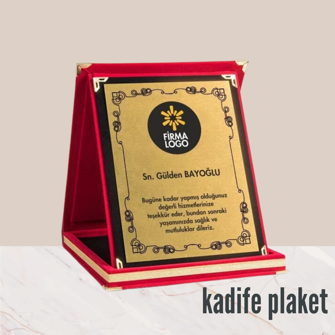 Ortaboy%2012X16%20cm%20Kırmızı%20Kadife%20Plaket