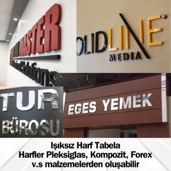 Işıksız Harf Tabela